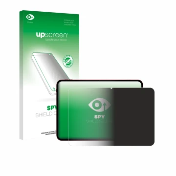 Face avant d’un emballage produit avec le logo de la marque upscreen. À côté, l’appareil Teclast T65 Plus est représenté avec 