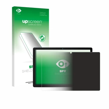 Face avant d’un emballage produit avec le logo de la marque upscreen. À côté, l’appareil Yicty MB1001 10.1