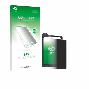 Face avant d’un emballage produit avec le logo de la marque upscreen. À côté, l’appareil Xiaomi Qin K25 est représenté avec la