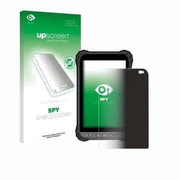 Face avant d’un emballage produit avec le logo de la marque upscreen. À côté, l’appareil Zoomsmart A8004 Series est représenté