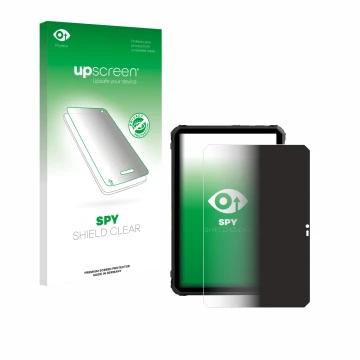 Face avant d’un emballage produit avec le logo de la marque upscreen. À côté, l’appareil Blackview Active 7 est représenté ave