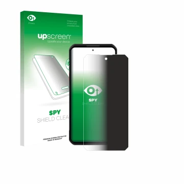 Face avant d’un emballage produit avec le logo de la marque upscreen. À côté, l’appareil Oukitel WP60 est représenté avec la p