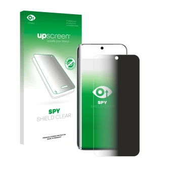 Face avant d’un emballage produit avec le logo de la marque upscreen. À côté, l’appareil Vivo X300 Pro est représenté avec la 