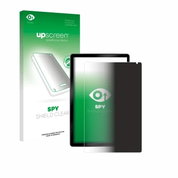 Face avant d’un emballage produit avec le logo de la marque upscreen. À côté, l’appareil Yicty C108 10.1