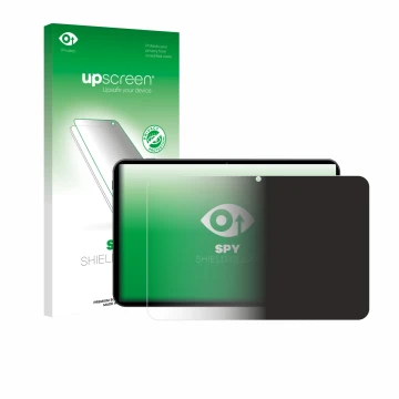 Face avant d’un emballage produit avec le logo de la marque upscreen. À côté, l’appareil Tabwee T60 PRO 13.4