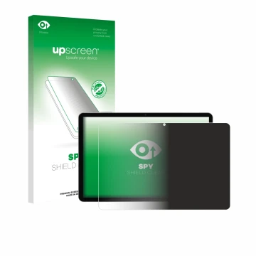 Face avant d’un emballage produit avec le logo de la marque upscreen. À côté, l’appareil Pritom M10 TAB 10 PLUS 10.1