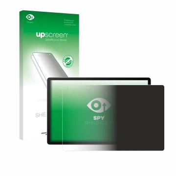 Face avant d’un emballage produit avec le logo de la marque upscreen. À côté, l’appareil Wacom MovinkPad Pro 14 est représenté