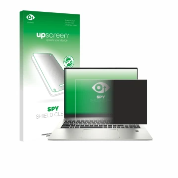 Face avant d’un emballage produit avec le logo de la marque upscreen. À côté, l’appareil MSI Prestige A16 AI+ est représenté a