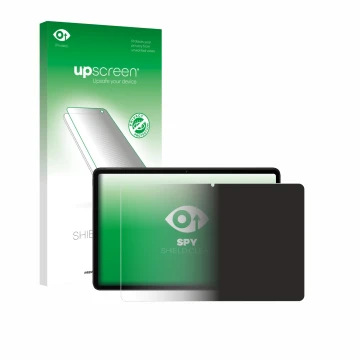 Face avant d’un emballage produit avec le logo de la marque upscreen. À côté, l’appareil Xiaomi Redmi Pad 2 Pro 5G est représe