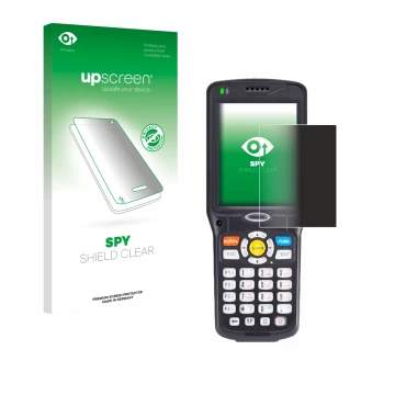 Face avant d’un emballage produit avec le logo de la marque upscreen. À côté, l’appareil Unitech HT510A est représenté avec la