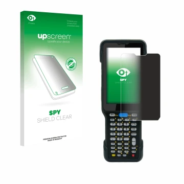 Face avant d’un emballage produit avec le logo de la marque upscreen. À côté, l’appareil Unitech HT730 est représenté avec la 
