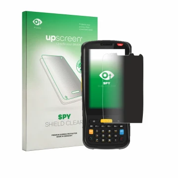 Face avant d’un emballage produit avec le logo de la marque upscreen. À côté, l’appareil Newland MT65 Beluga V est représenté 