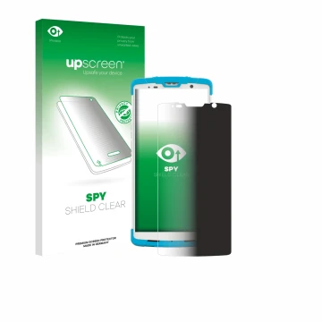 Face avant d’un emballage produit avec le logo de la marque upscreen. À côté, l’appareil Newland SD55 Lynx MD est représenté a