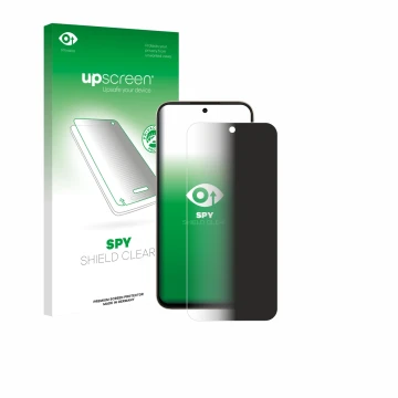 Face avant d’un emballage produit avec le logo de la marque upscreen. À côté, l’appareil Oppo A6t Pro est représenté avec la p