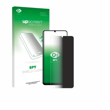 Face avant d’un emballage produit avec le logo de la marque upscreen. À côté, l’appareil realme Note 70 est représenté avec la