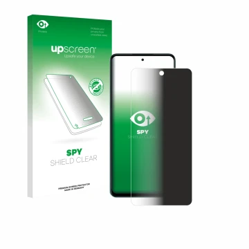 Face avant d’un emballage produit avec le logo de la marque upscreen. À côté, l’appareil Oppo A5 4G est représenté avec la pro