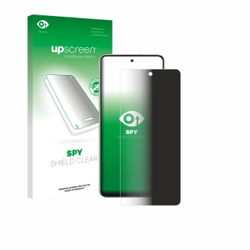 Face avant d’un emballage produit avec le logo de la marque upscreen. À côté, l’appareil Oppo A5 Energy est représenté avec la