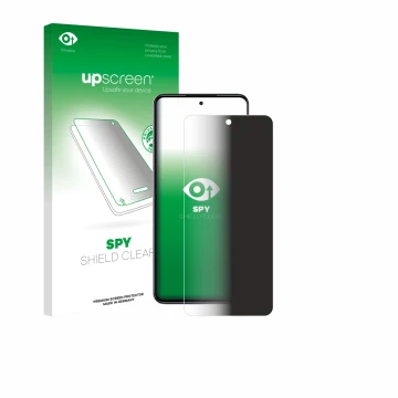 Face avant d’un emballage produit avec le logo de la marque upscreen. À côté, l’appareil realme P4x est représenté avec la pro