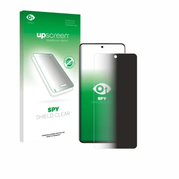 Face avant d’un emballage produit avec le logo de la marque upscreen. À côté, l’appareil realme P4 Pro 5G est représenté avec 