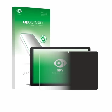 Face avant d’un emballage produit avec le logo de la marque upscreen. À côté, l’appareil Sunmi CPad 11