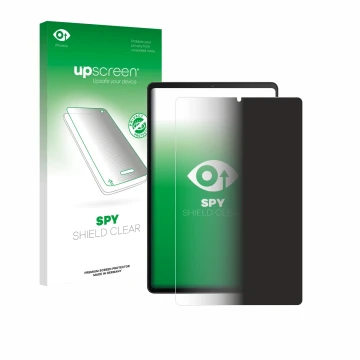 Face avant d’un emballage produit avec le logo de la marque upscreen. À côté, l’appareil Xiaomi Black Shark Gaming Tablet est 