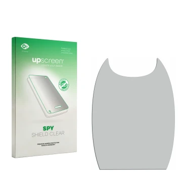 Face avant d’un emballage produit avec le logo de la marque upscreen. À côté se trouve la protection d’écran correspondante.