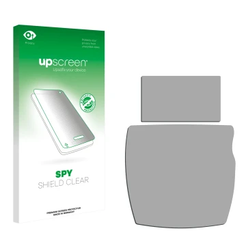 Face avant d’un emballage produit avec le logo de la marque upscreen. À côté se trouve la protection d’écran correspondante.