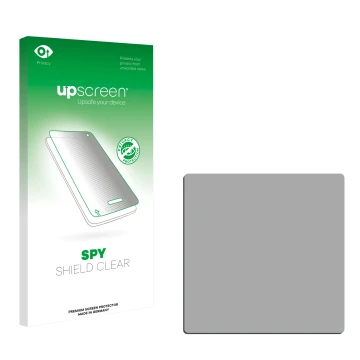 Face avant d’un emballage produit avec le logo de la marque upscreen. À côté se trouve la protection d’écran correspondante.