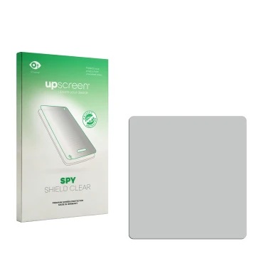 Face avant d’un emballage produit avec le logo de la marque upscreen. À côté se trouve la protection d’écran correspondante.