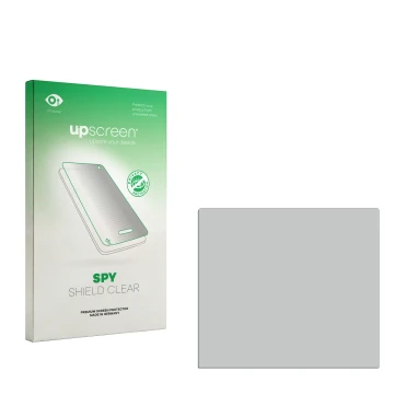 Face avant d’un emballage produit avec le logo de la marque upscreen. À côté se trouve la protection d’écran correspondante.