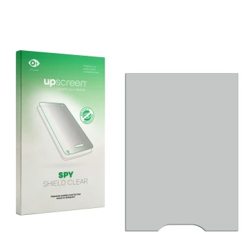 Face avant d’un emballage produit avec le logo de la marque upscreen. À côté se trouve la protection d’écran correspondante.