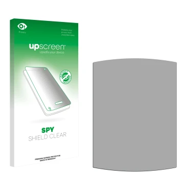 Face avant d’un emballage produit avec le logo de la marque upscreen. À côté se trouve la protection d’écran correspondante.