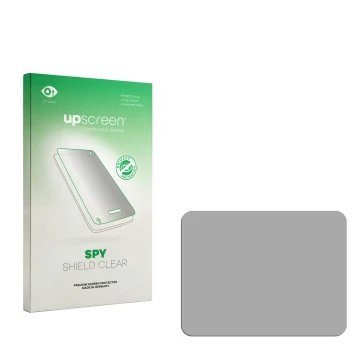 Face avant d’un emballage produit avec le logo de la marque upscreen. À côté se trouve la protection d’écran correspondante.