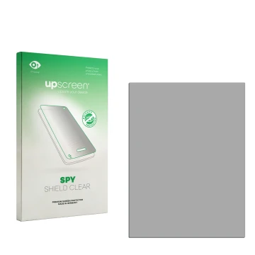 Face avant d’un emballage produit avec le logo de la marque upscreen. À côté se trouve la protection d’écran correspondante.