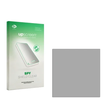 Face avant d’un emballage produit avec le logo de la marque upscreen. À côté se trouve la protection d’écran correspondante.