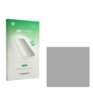 Face avant d’un emballage produit avec le logo de la marque upscreen. À côté se trouve la protection d’écran correspondante.