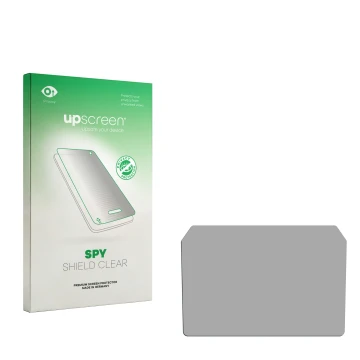 Face avant d’un emballage produit avec le logo de la marque upscreen. À côté se trouve la protection d’écran correspondante.