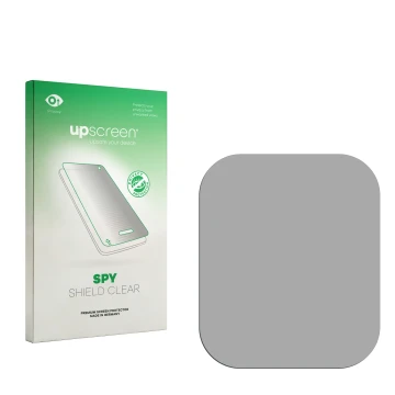 Face avant d’un emballage produit avec le logo de la marque upscreen. À côté se trouve la protection d’écran correspondante.