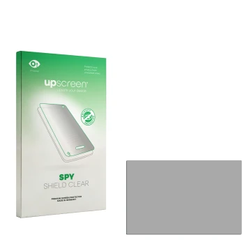 Face avant d’un emballage produit avec le logo de la marque upscreen. À côté se trouve la protection d’écran correspondante.