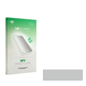 Face avant d’un emballage produit avec le logo de la marque upscreen. À côté se trouve la protection d’écran correspondante.