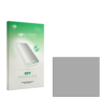 Face avant d’un emballage produit avec le logo de la marque upscreen. À côté se trouve la protection d’écran correspondante.