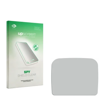 Face avant d’un emballage produit avec le logo de la marque upscreen. À côté se trouve la protection d’écran correspondante.