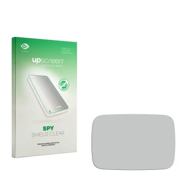 Face avant d’un emballage produit avec le logo de la marque upscreen. À côté se trouve la protection d’écran correspondante.
