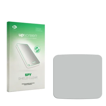 Face avant d’un emballage produit avec le logo de la marque upscreen. À côté se trouve la protection d’écran correspondante.