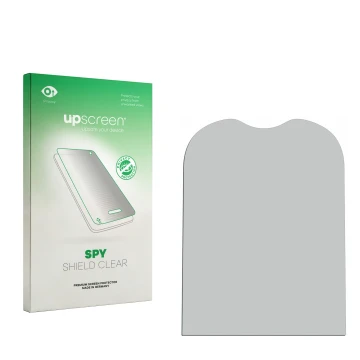 Face avant d’un emballage produit avec le logo de la marque upscreen. À côté se trouve la protection d’écran correspondante.