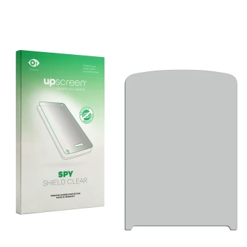 Face avant d’un emballage produit avec le logo de la marque upscreen. À côté se trouve la protection d’écran correspondante.