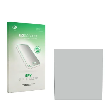 Face avant d’un emballage produit avec le logo de la marque upscreen. À côté se trouve la protection d’écran correspondante.