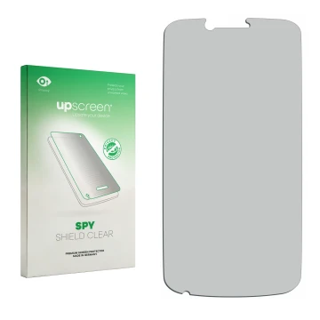 Face avant d’un emballage produit avec le logo de la marque upscreen. À côté se trouve la protection d’écran correspondante.