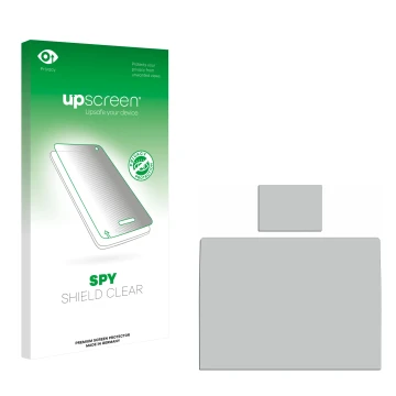 Face avant d’un emballage produit avec le logo de la marque upscreen. À côté se trouve la protection d’écran correspondante.