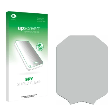 Face avant d’un emballage produit avec le logo de la marque upscreen. À côté se trouve la protection d’écran correspondante.